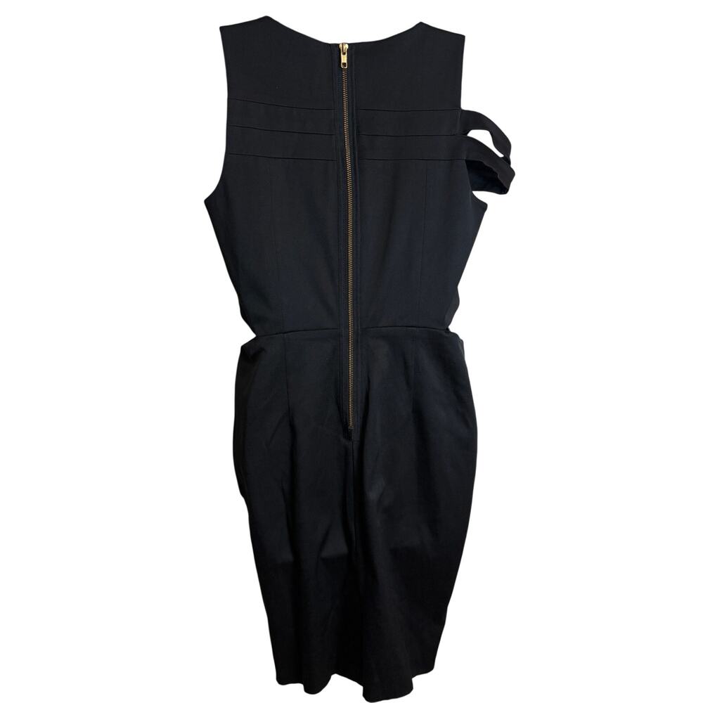 Saint & Sinner XL Black Sheath Cutout Dress Back Zipper Stretch Sexy Cocktail - Picture 6 of 11